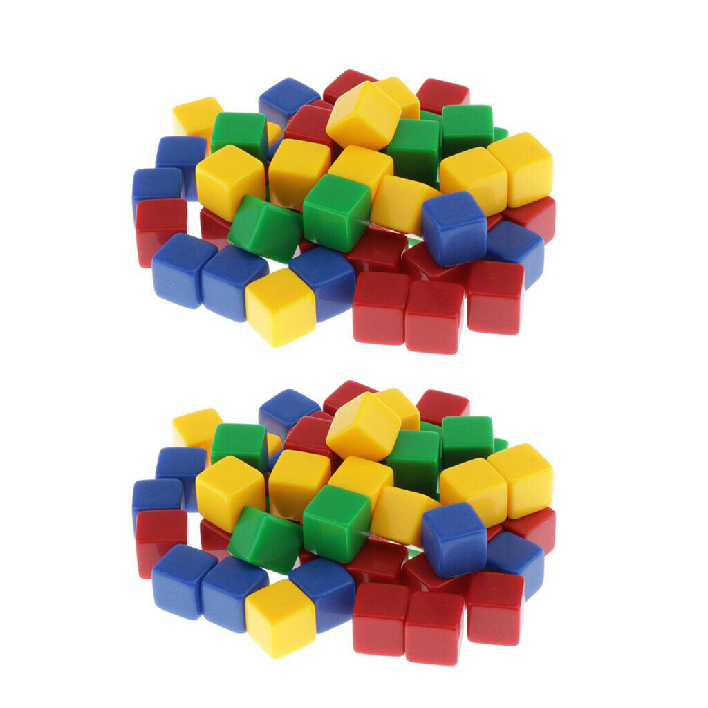 100 Pack Creative Blank 6 Sided Dice for RPG Table Game Casino Supplies