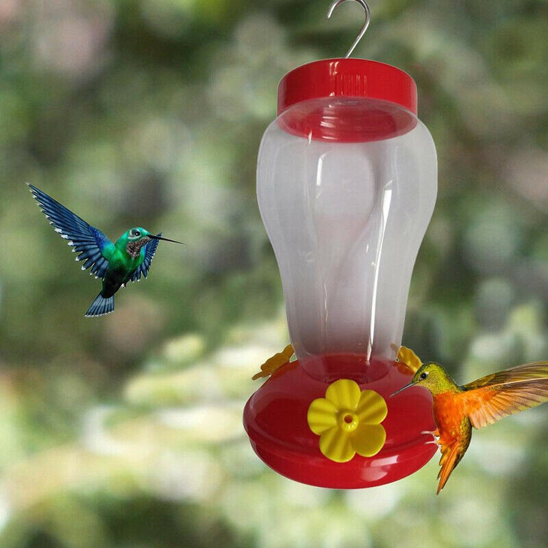 Field Feeding hummingbird bottle garden outdoor plastic flower iron hook Feed BD