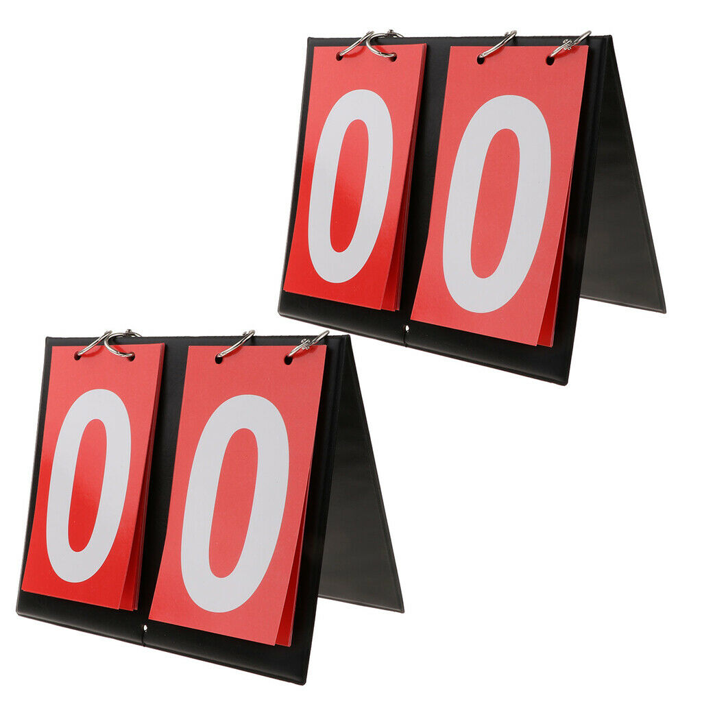 2Pcs 2-Digital Badminton Table Tennis Basketball  Scoreboard Table Style
