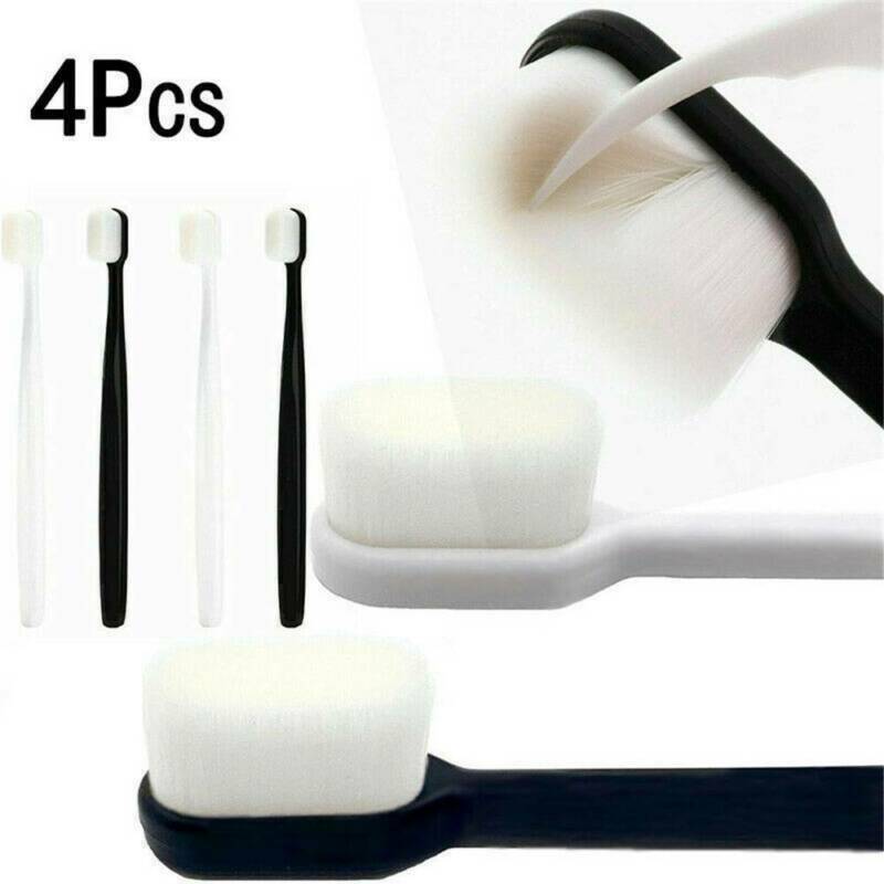4Pcs Ultra-fine Toothbrushes Wave Soft Bristles Micro Nano Heathy Brush Cleaning
