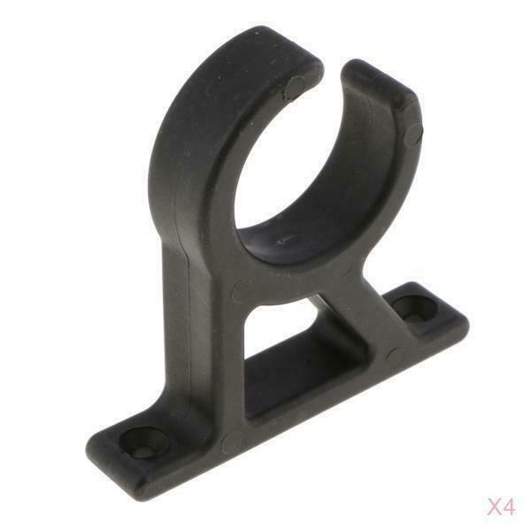 4x Nylon Pipe Holder Clips Boat Kayak Oar Stern Pole Light Storage Bracket