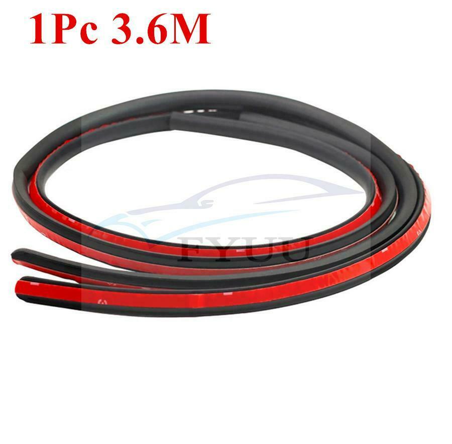1Pc 3.6M 141" Rubber Hood Seal Strip Car Hood Air Vent Rubber Sealing Strip