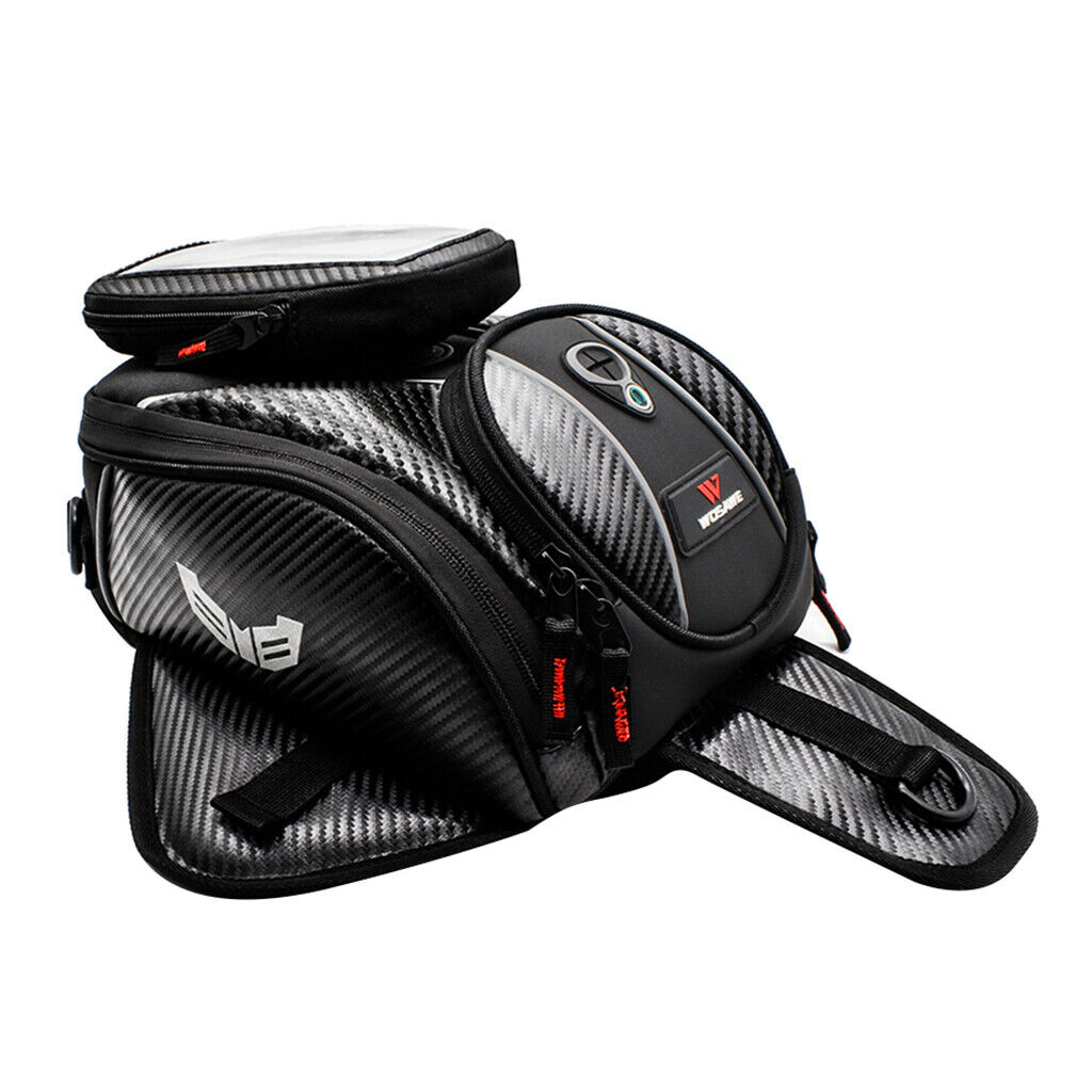 1Pcs Universal Detachable Motorcycle Fuel Tank Bag Large Capacity Black
