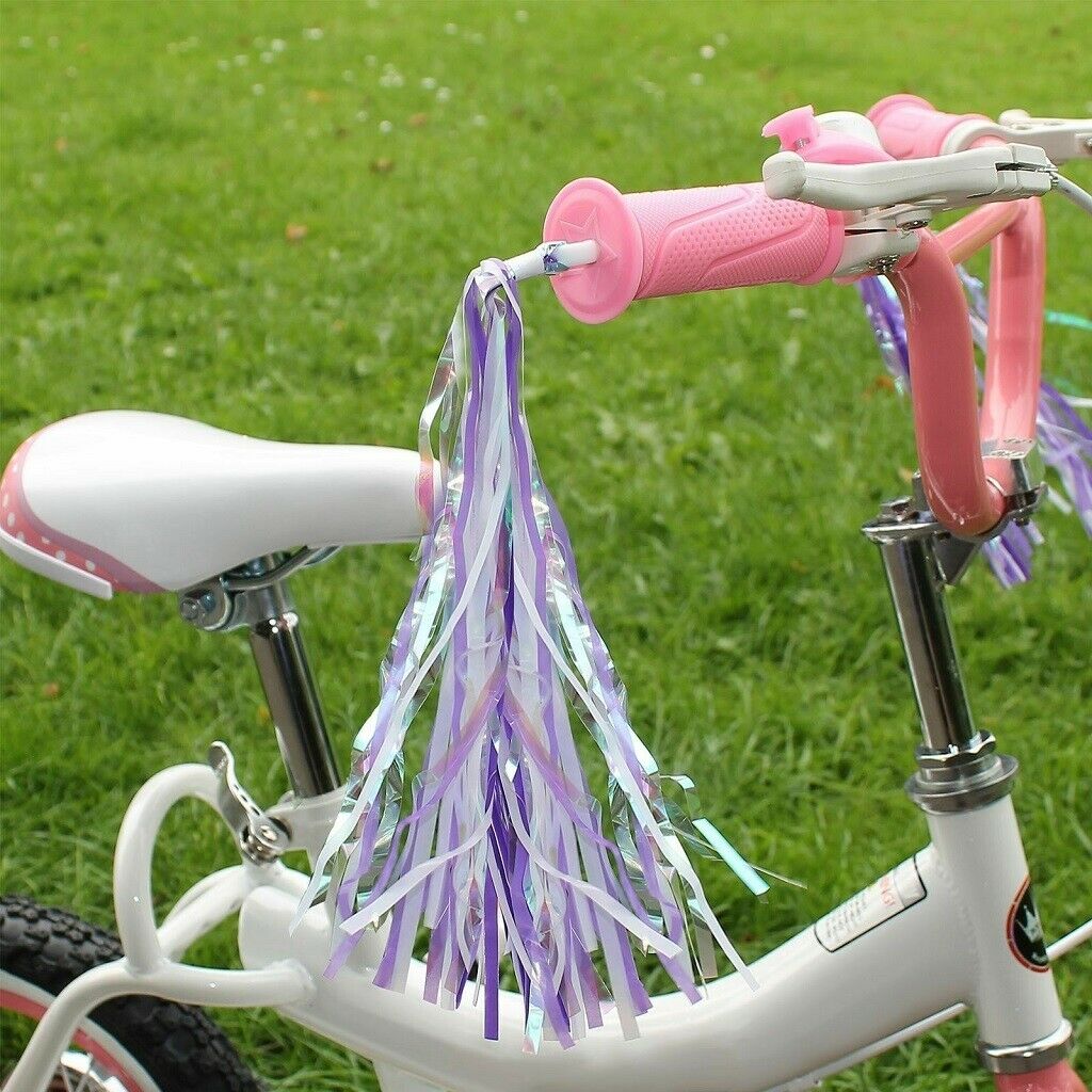 2 Pieces Children's Kids Bike Bicycle Streamers Handlebar Hooter Bell Basket