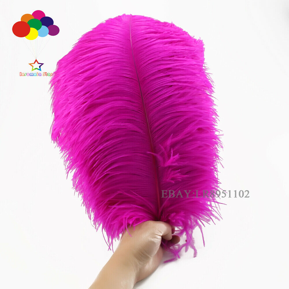 50pcs 10-12Inch Rose Home Decor Wedding Arrangement decoration Ostrich Feathes