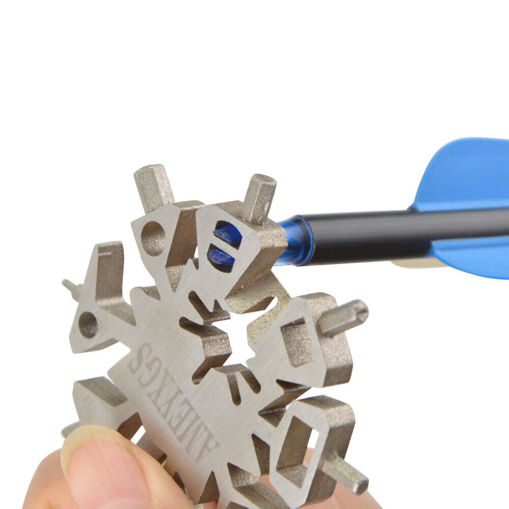 21 in 1 Archery Multi Tool Kit Arrow Repair Wrench Shaft Nocks Feathers Scraper