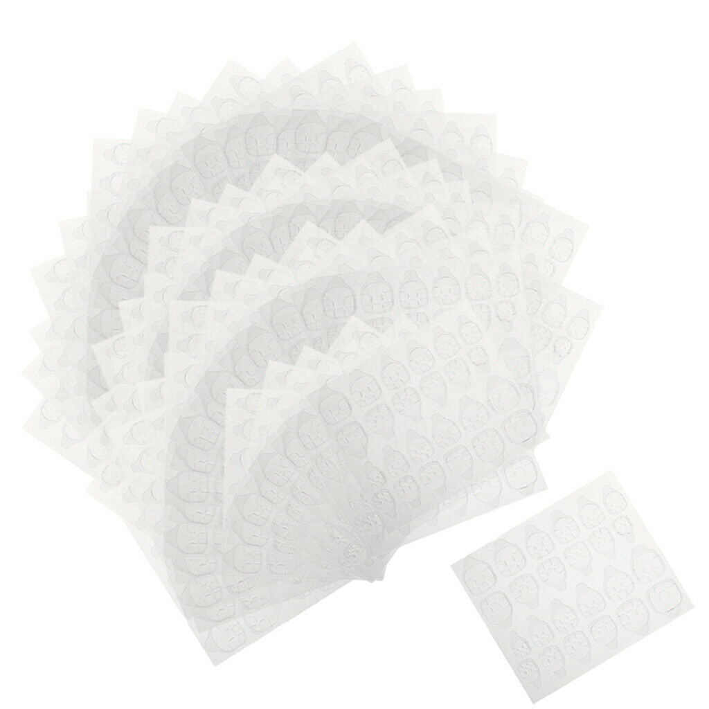 240pcs Clear Double-Sided Nail Glue Tape Stickers Adhesive Nail Tabs Press on