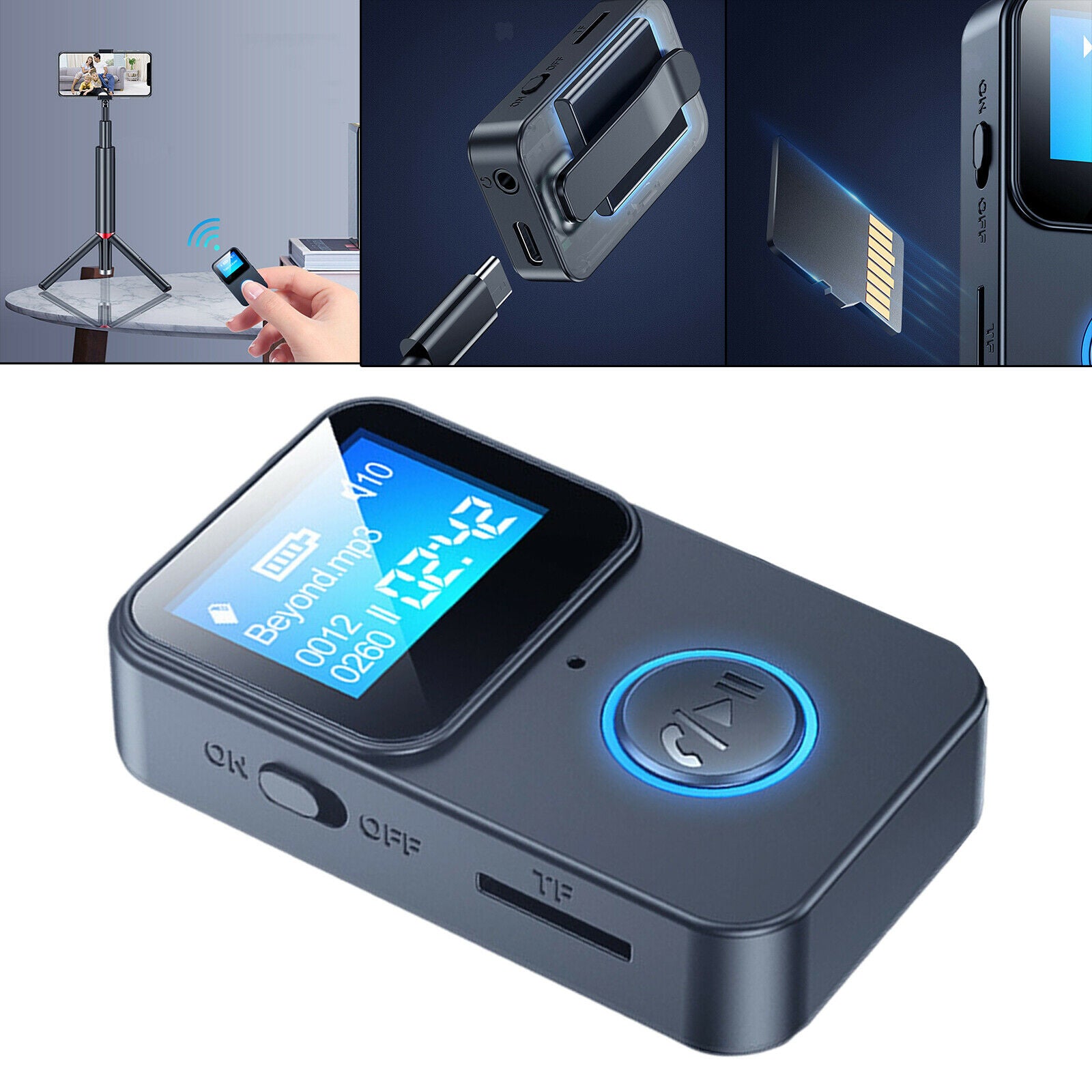Mini Bluetooth Adapter Support TF Card Audio Receiver Car Home Sound System