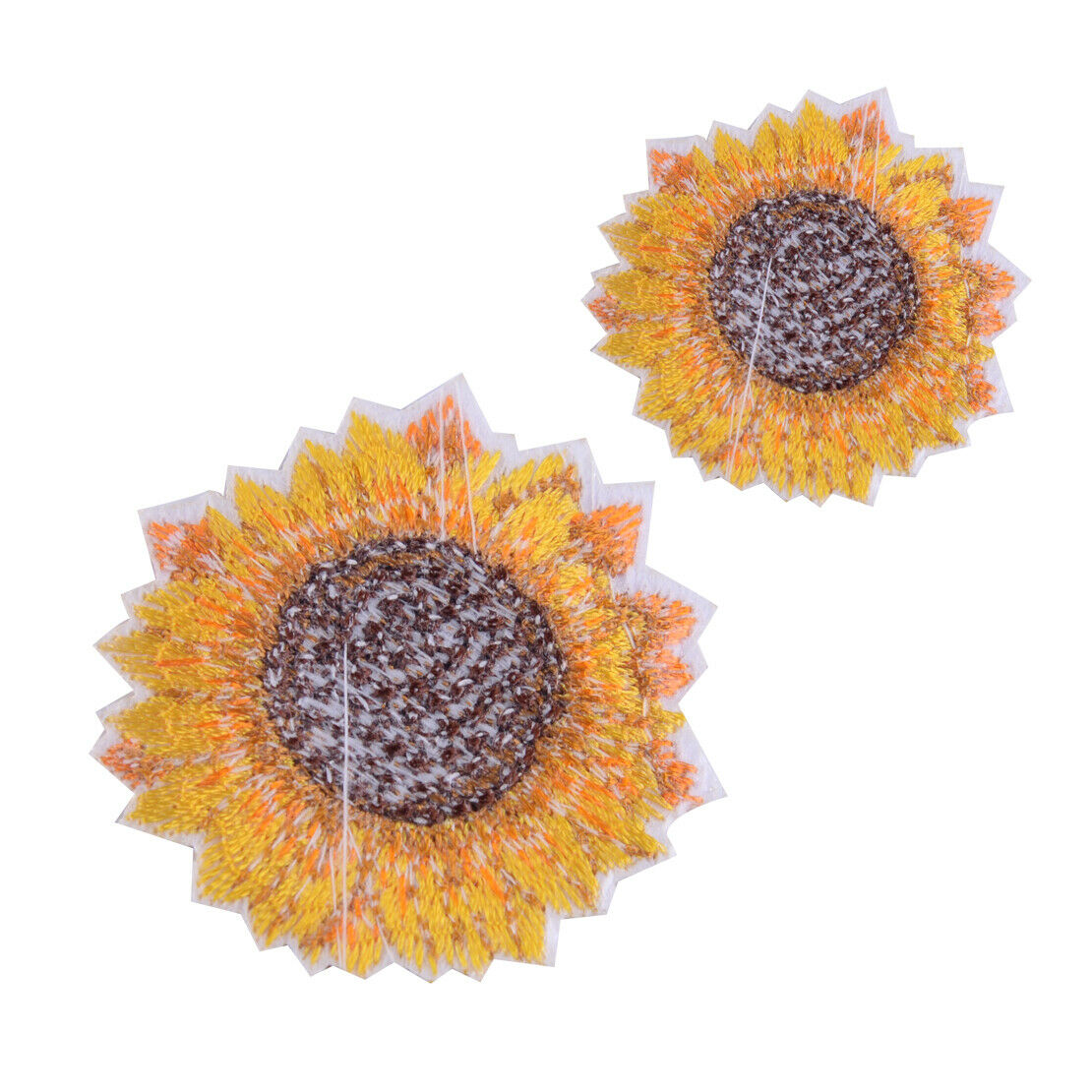 Cute Craft Sunflower Shimmery Clothes Applique Patch Sew-On/Embroidered 10x Atn