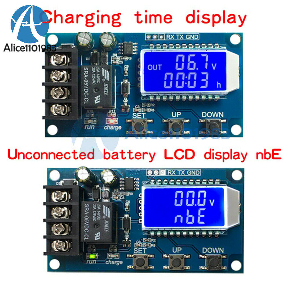 10A 6-60V Lithium Battery Charge NC Control LCD Display Module Protection Board
