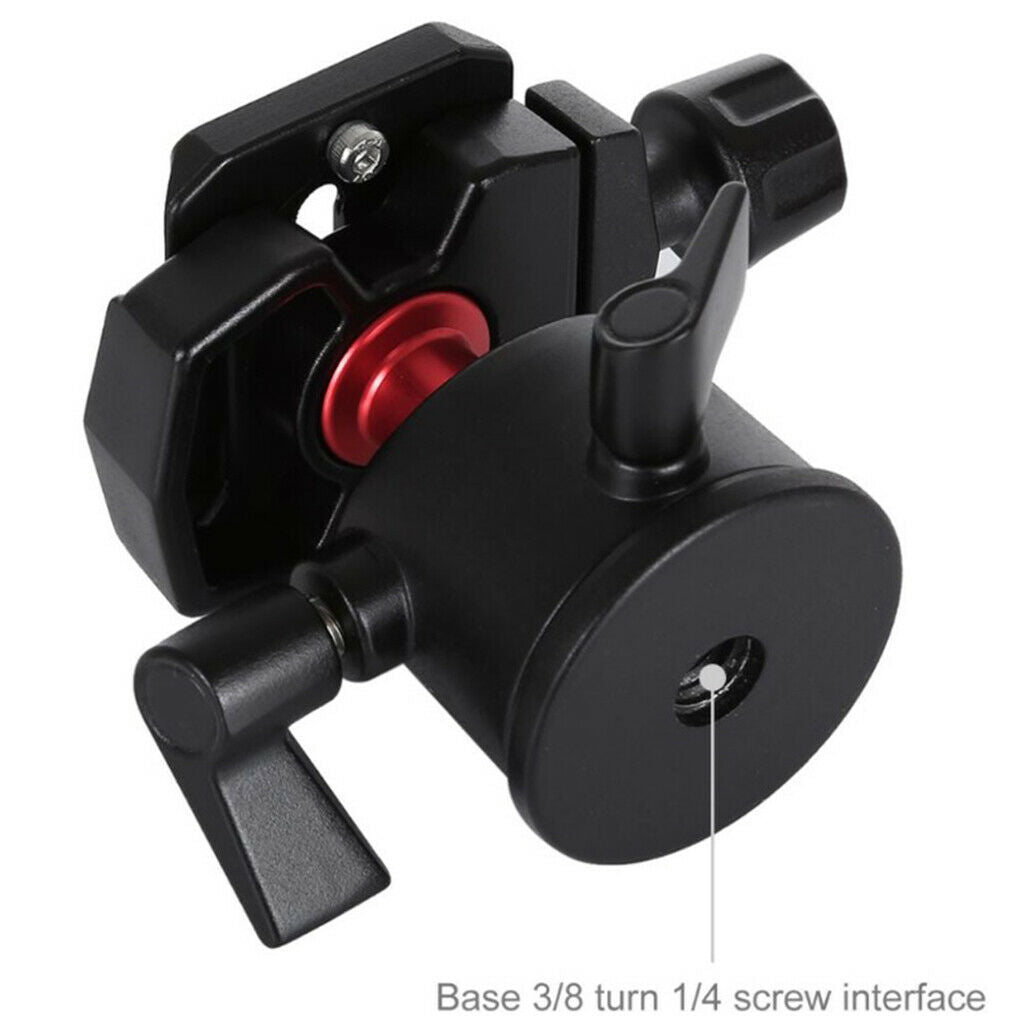 360 Degree Rotation Panoramic Metal Ball Head with QR Plate for DSLR Black