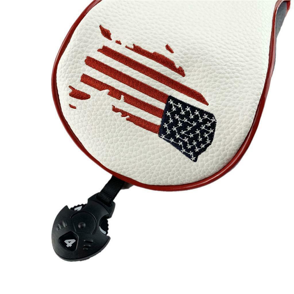 3pcs Universal Waterproof Golf Club Headcover 460cc Wood Driver Cover Sleeve