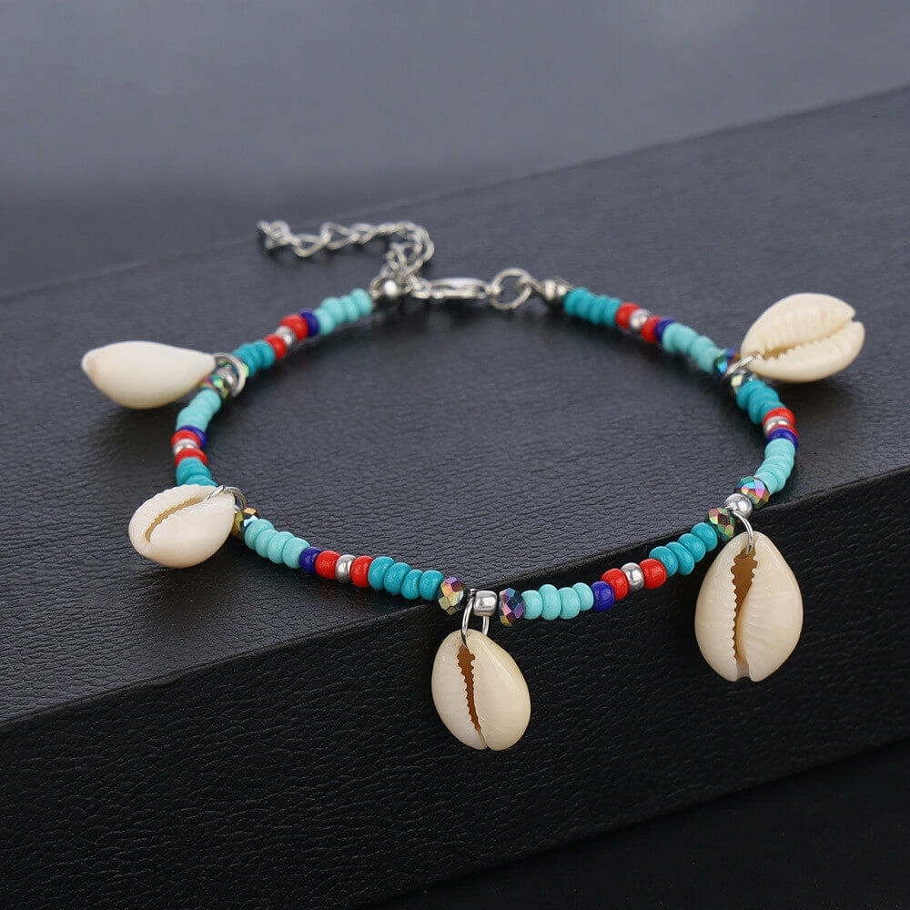 Fashion Summer Beaded Shell Anklet Bracelet Women Chain Ankle Beach Jewelry Gift