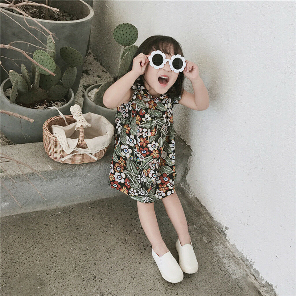 3x Stylish Classic Lovely Kids Girls Flower Sunglasses Toddler UV400 Goggles
