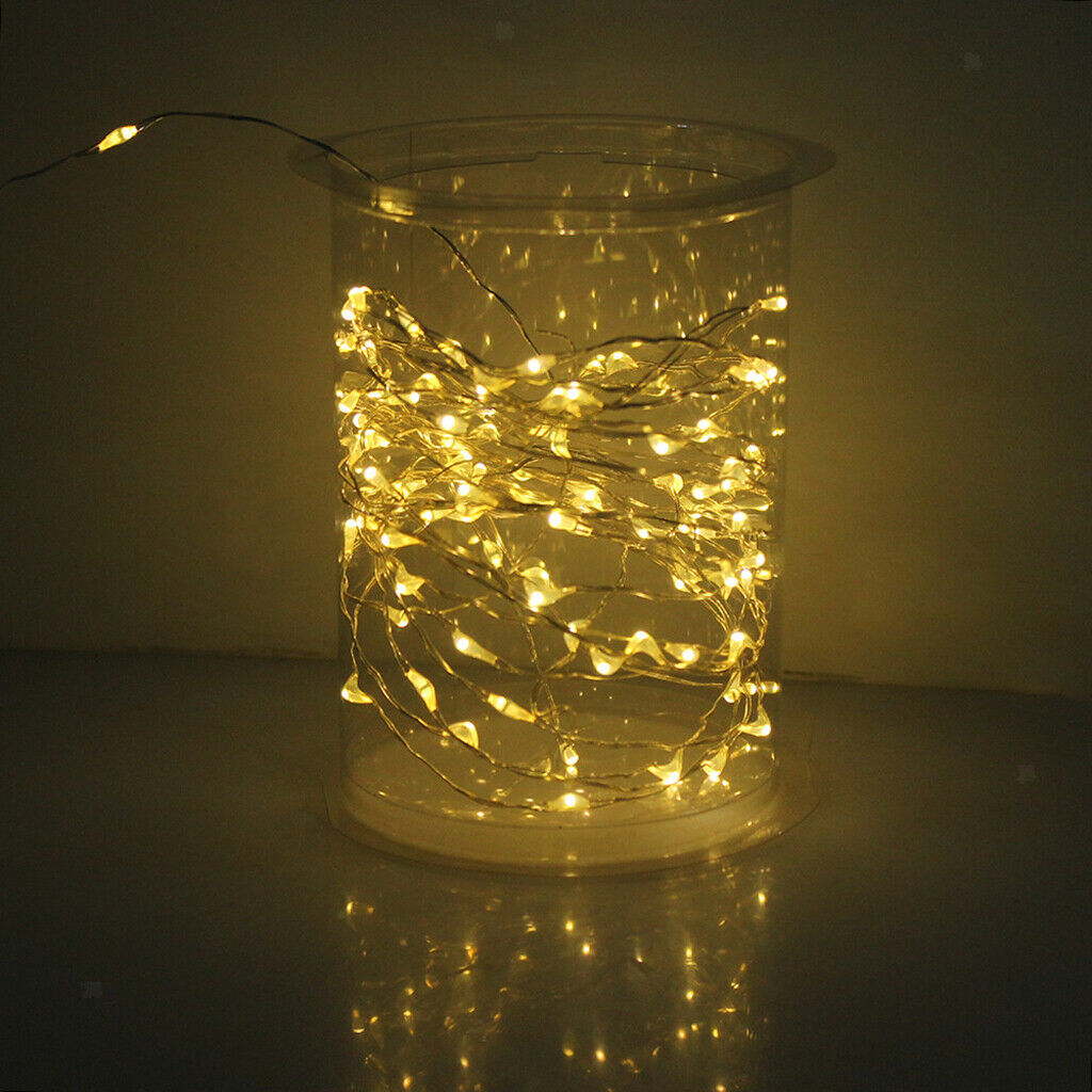 Outdoor Solar Powered 12m 100 LED String Lights Waterproof Lamp Warm