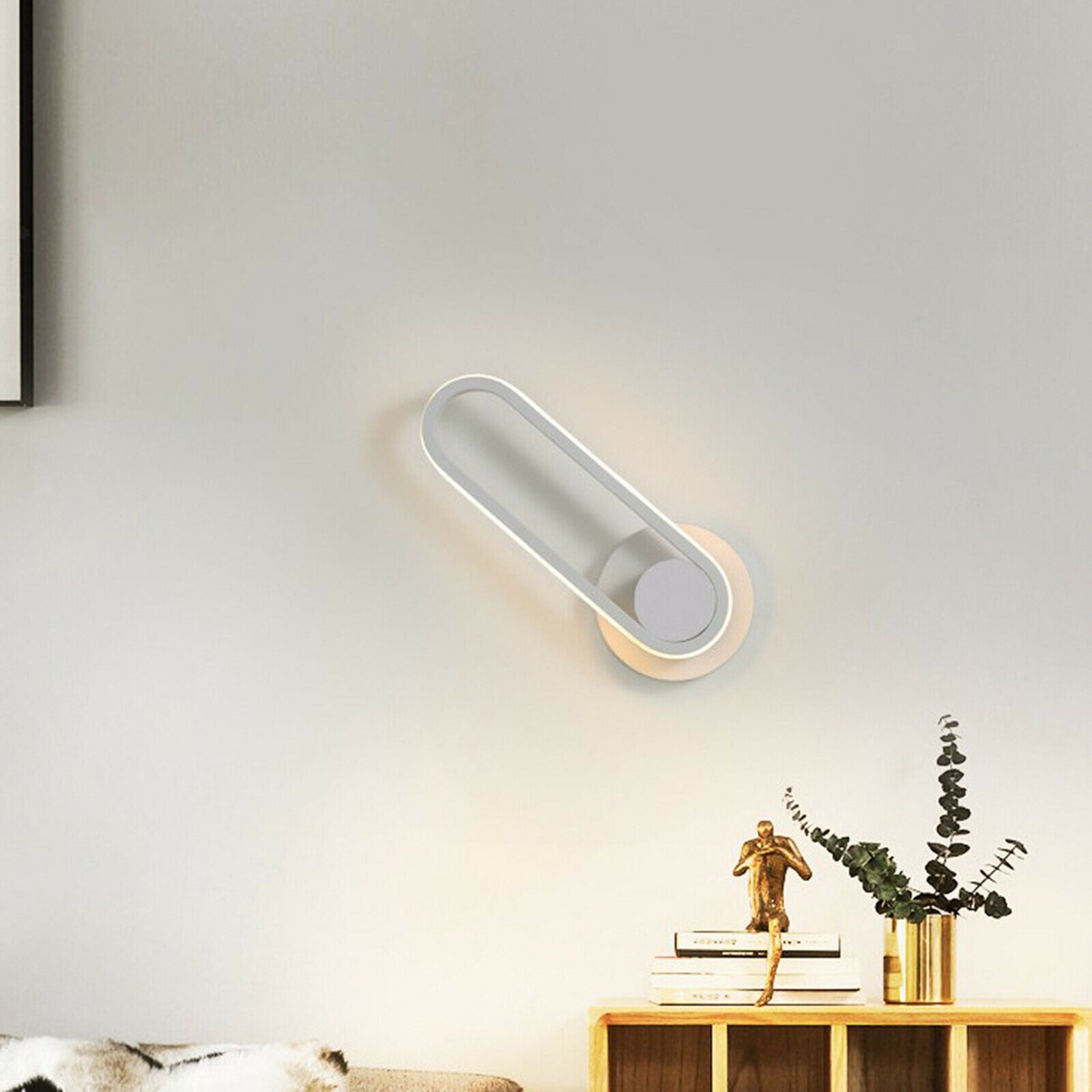 Wall Lights 360 Lighting Adjustable LED Wall Sconce for Modern white