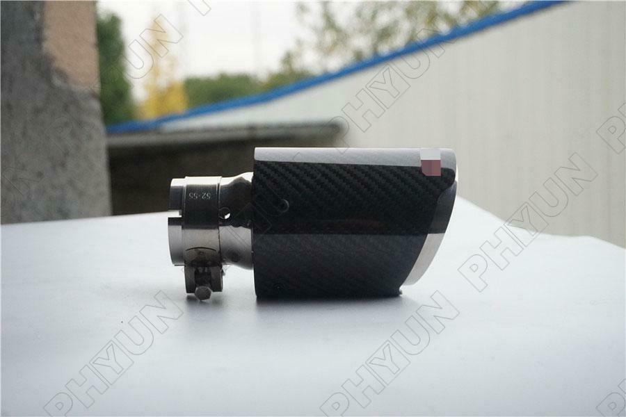 Carbon Fiber Exhaust Tip Tail Pipe Muffler 54mm Inlet 114mm Outlet Universal