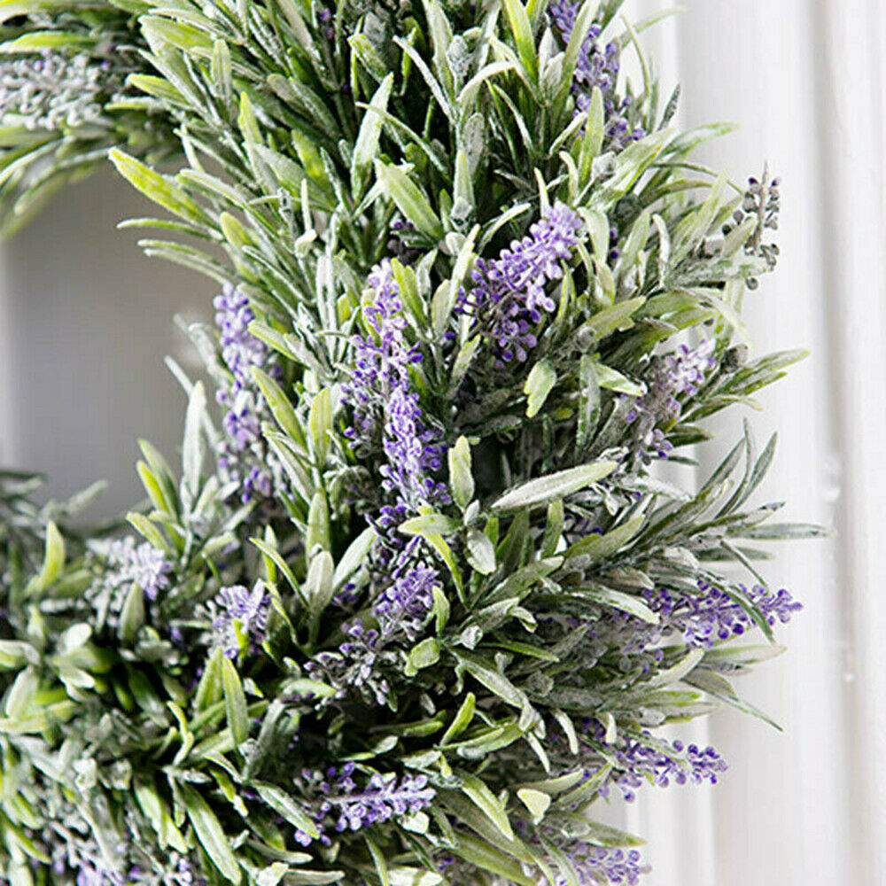 Artificial Wreaths Lavender Summer Purple Wreath Front Door Indoor Wall Decor UK