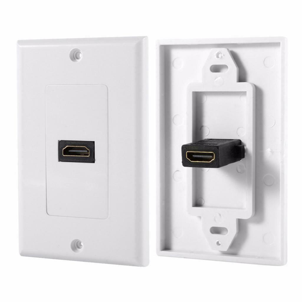 HDMI Distribution and Organization Wall Plates Panel, Single Gang HDMI 4K