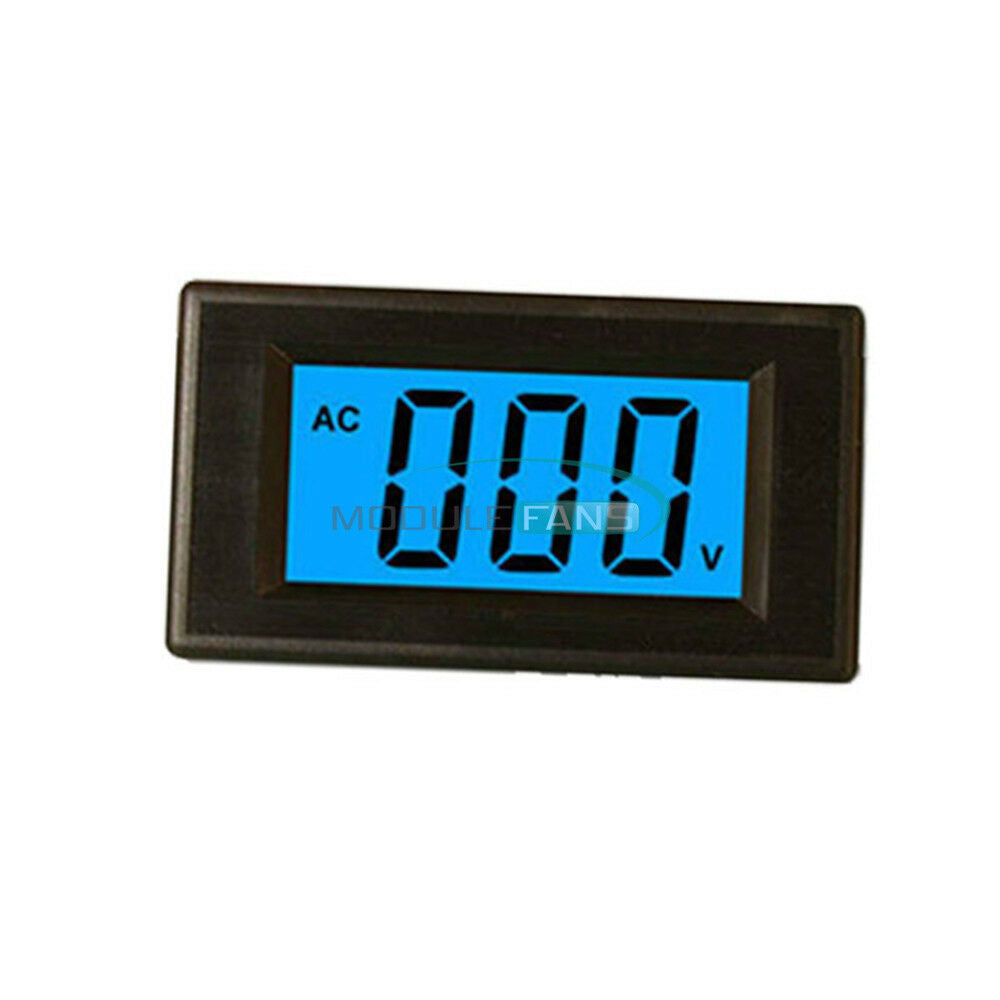 Digital Voltmeter Panel 2-wire AC 80-500V LCD Digital Alternating Voltage Meter