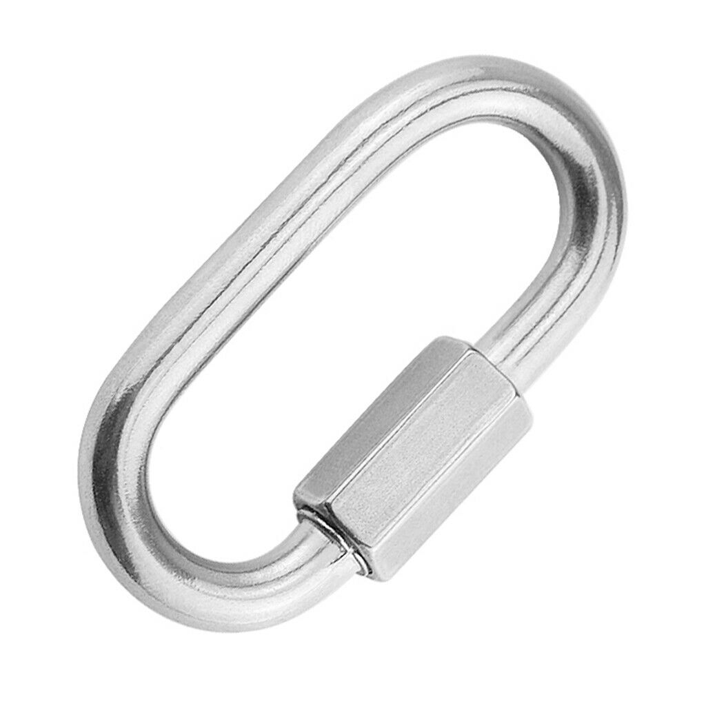 Quick Link Screw Lock Chain Fastener Hook Carabiner 304 Stainless Steel