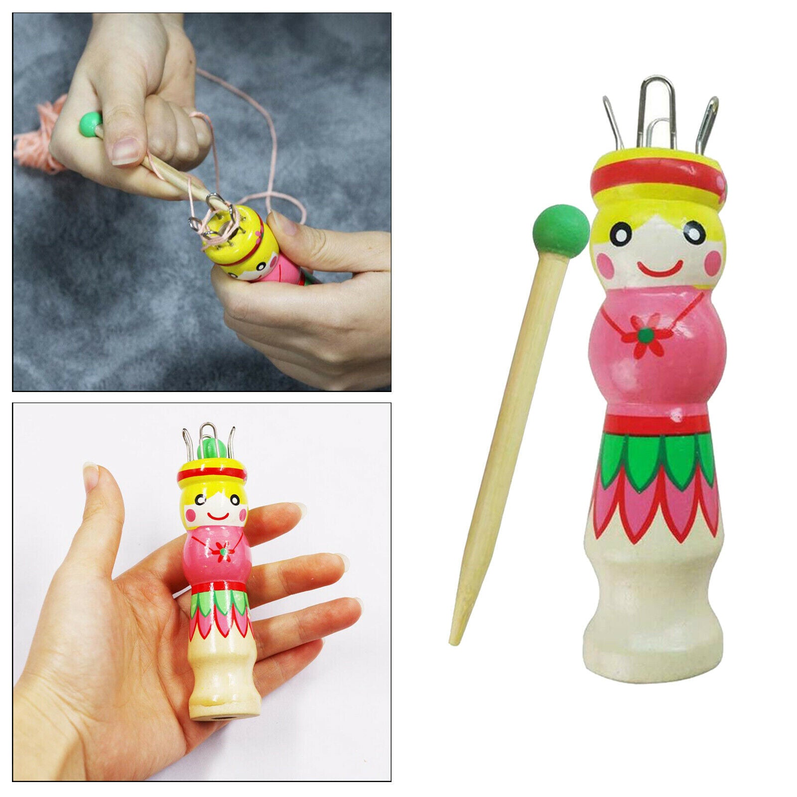 DIY Knitting Loom Rope Braided Tool Wooden Yarn Wool Knitter Weaving Craft