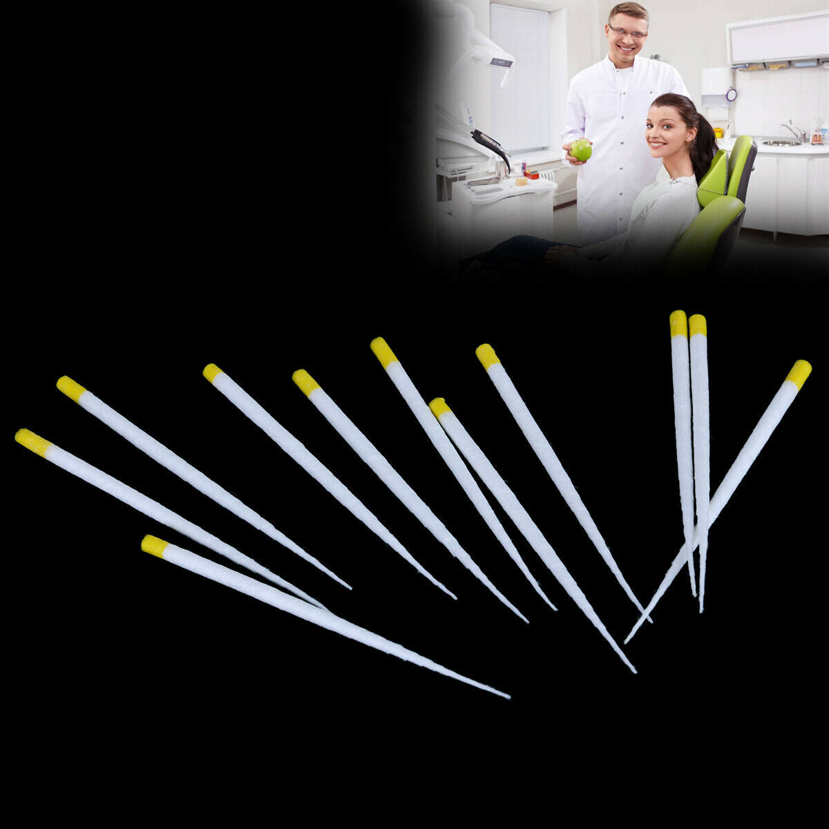 10X Dental Endodontic Absorbent Paper Points Taper 0.06 #20 Root Canal Cleaning