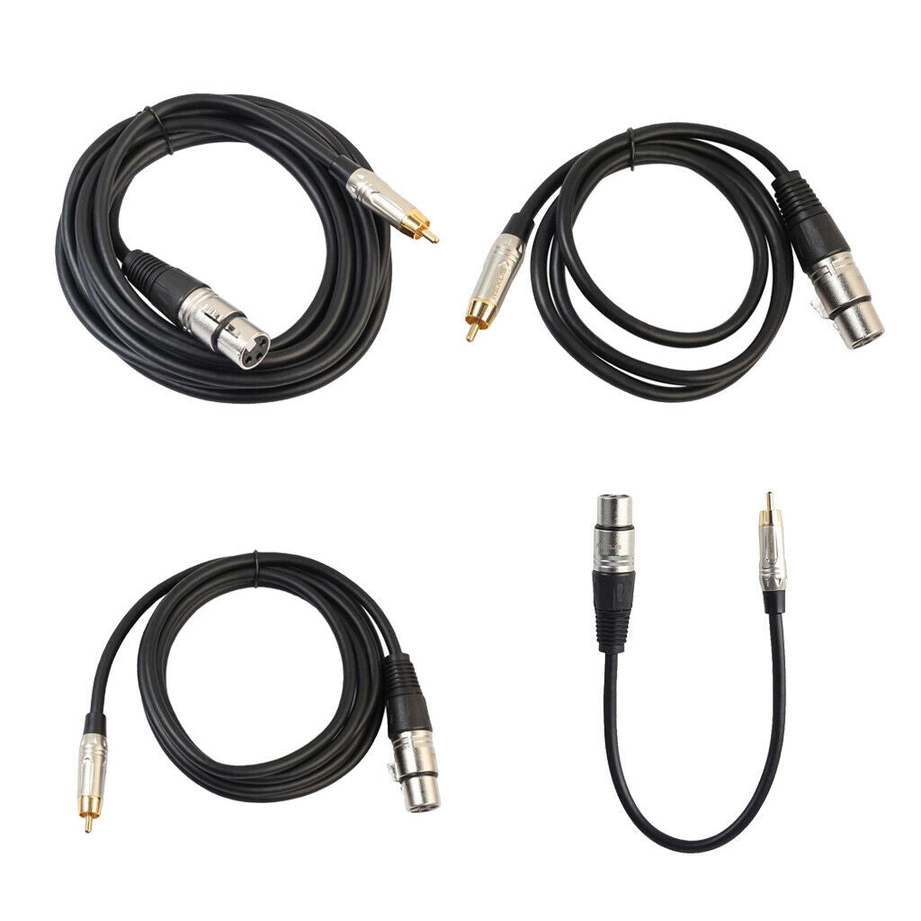 Audio Cable RCA Male to XLR Female Cord for Condenser Microphone 10 Meter