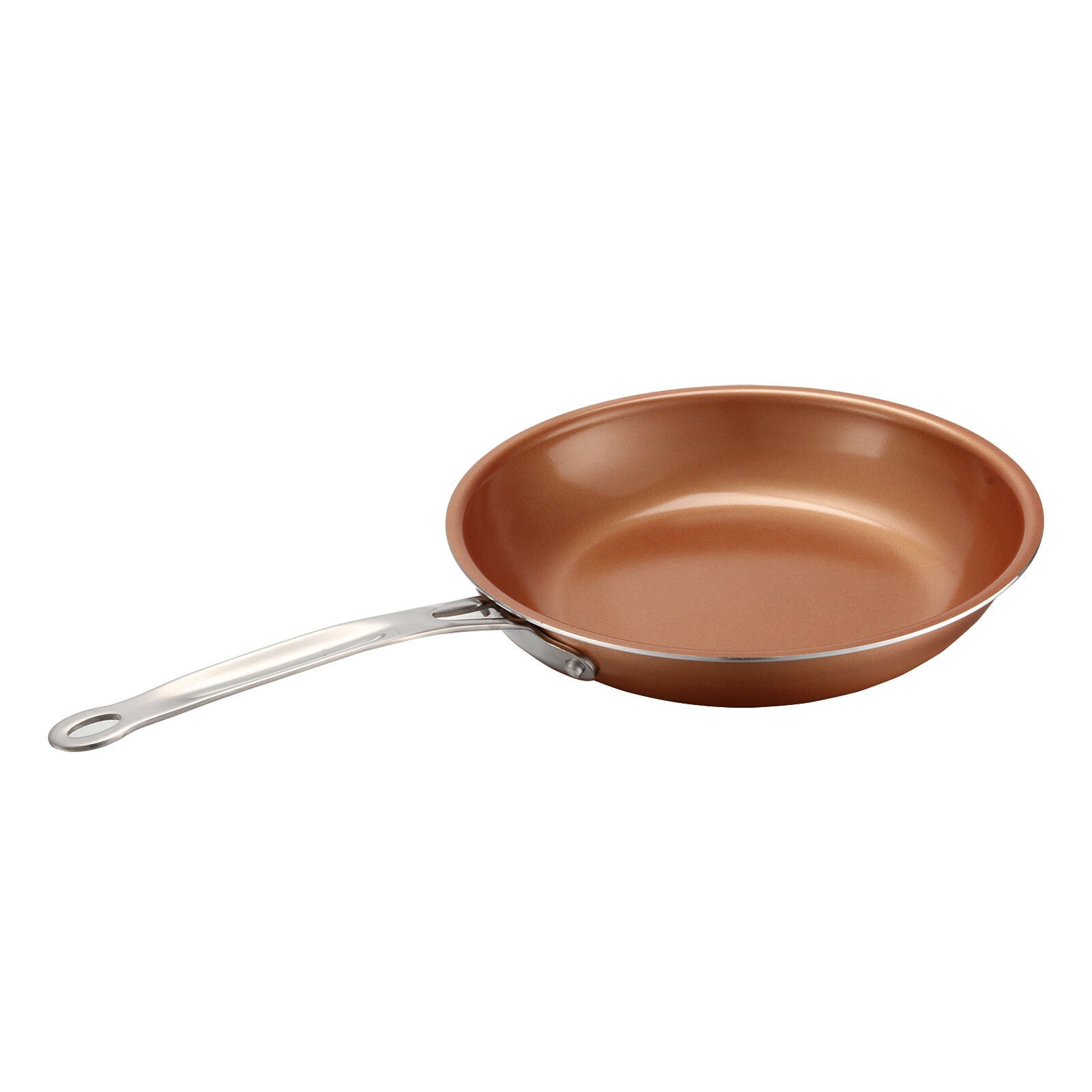 24cm Copper Non-Stick Induction Frying Pan Dishwasher Safe Fry Cookware