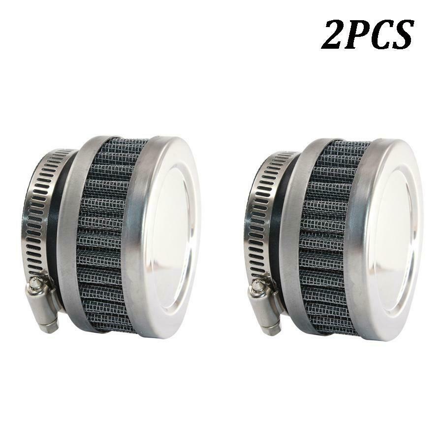 2Pcs Stainless Steel Air Intake Filter 58mm Universal For Motorcycle ATV Scooter
