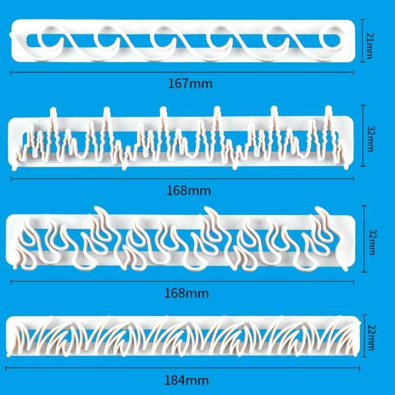 4pcs/set Plastic Element Fondant Cookie Cutter Cake Mold Chocolate Decorating