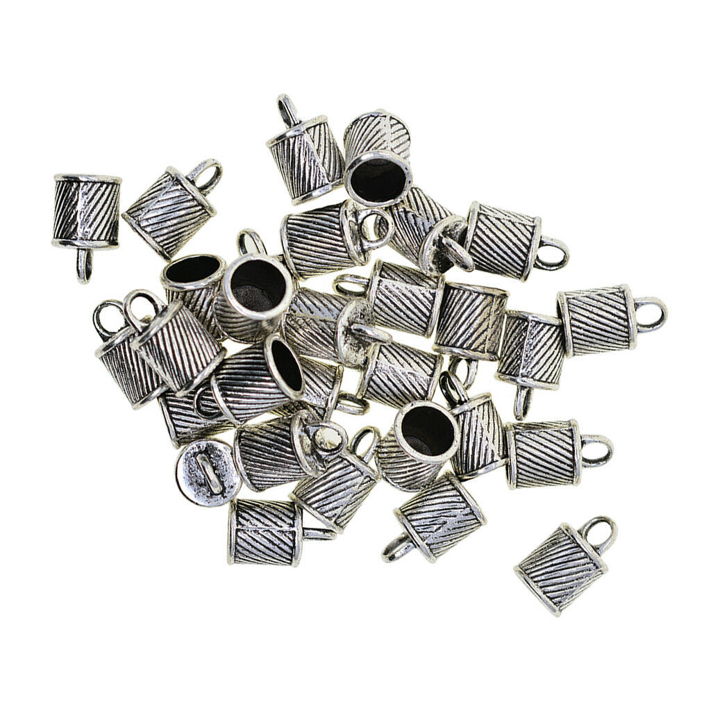 30pcs 8mm Bell Shape Tassel Leather Cord End   Stopper Jewelry Findings