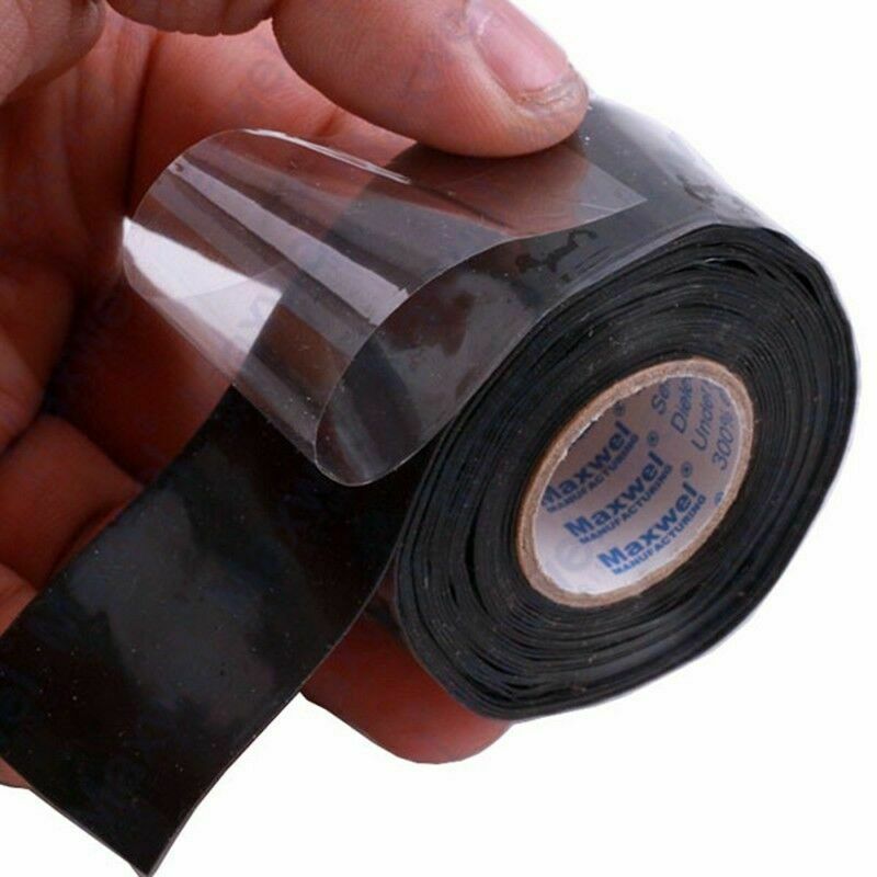 1X Black Rubber Silicone Repair Waterproof Bonding Tape Rescue Self Fusing Wire