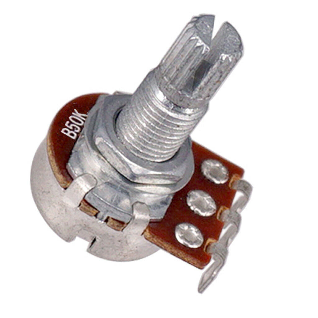 Guitar potentiometer pot A50k B50K 4-pack set 17mm dia tone volume control
