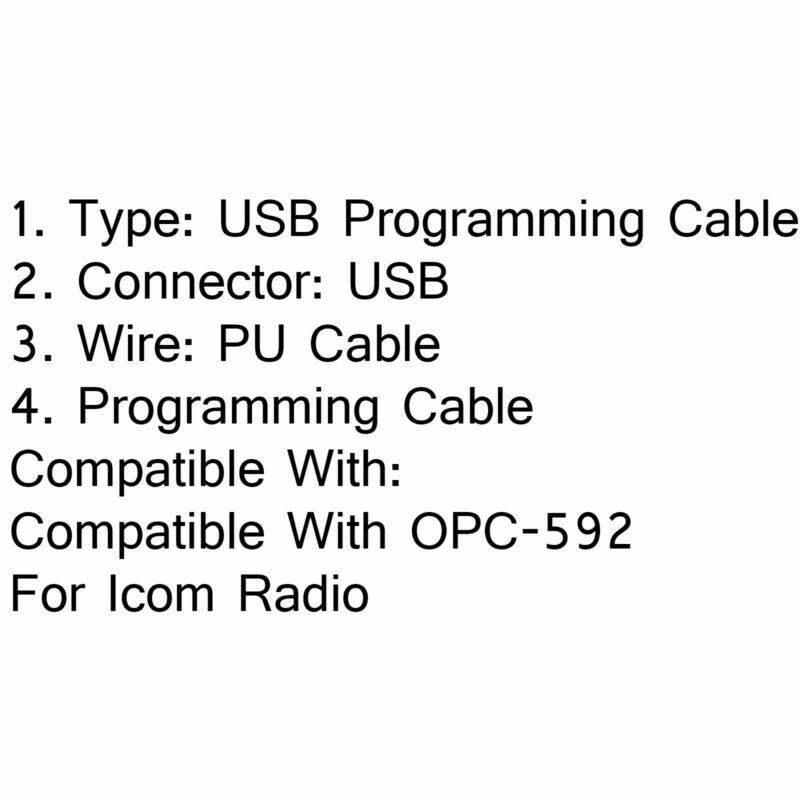 1xB Programming Cable OPC-592 For ICOM IC-F310 IC-F410 IC-F420/2610/2020