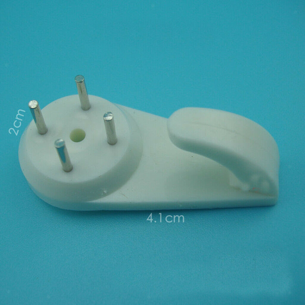20pcs Hard Mural Hooks White Picture Hooks Concrete & Brick 4.1x2cm
