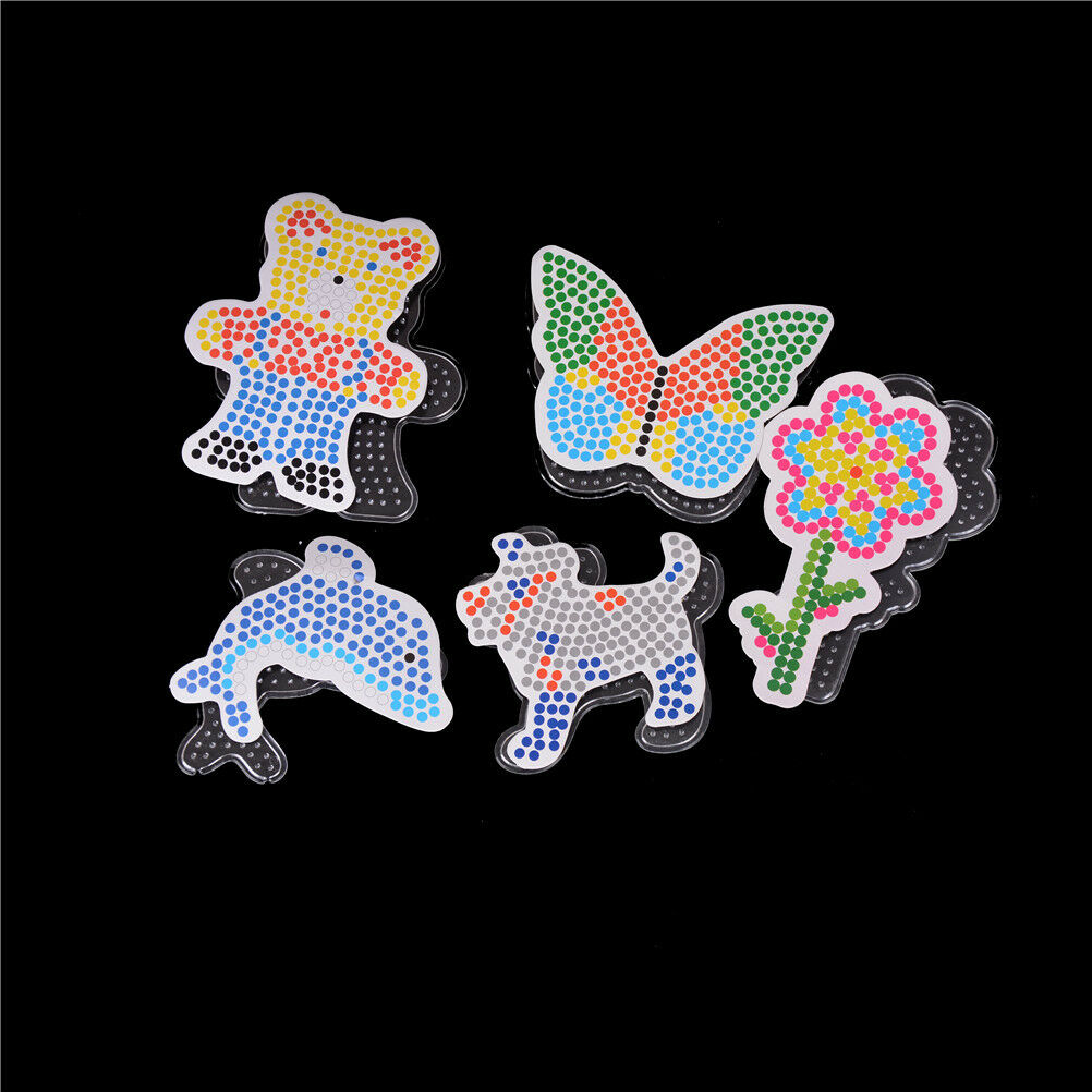 5pcs/set Mixed Patterns Puzzles For 5mm Hama Beads DIY Kids Craft Stencil TDEAU