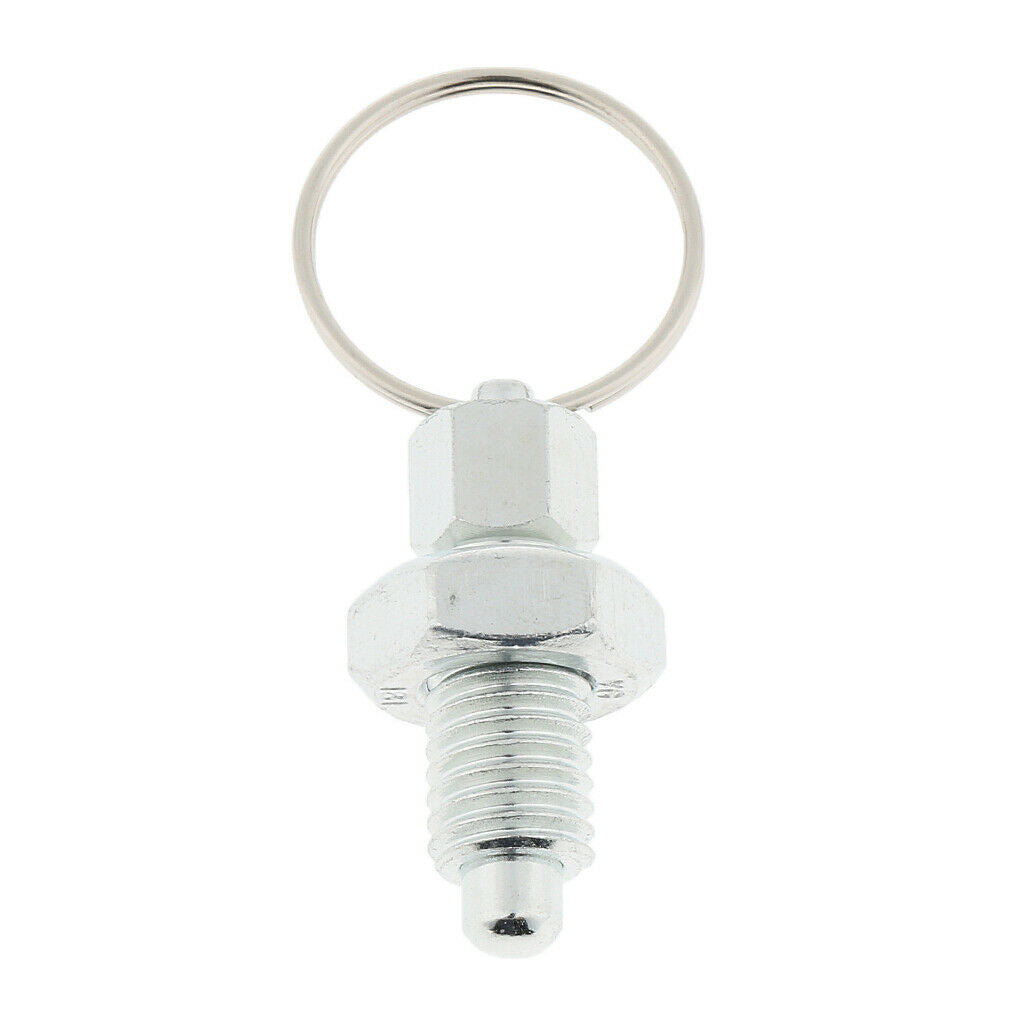 10 Pcs M10 Steel Spring Plunger Indexing Plungers with Pull Ring