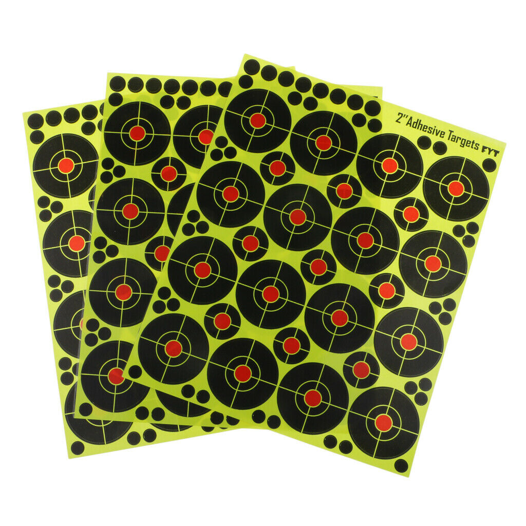 160pcs 2'' Self Adhesive Splatter & Reactive Shooting Targets