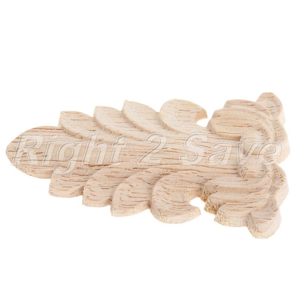 Woodcarving Corner Onlay Applique Unpainted Cabinet Furniture Decoration 1pc New