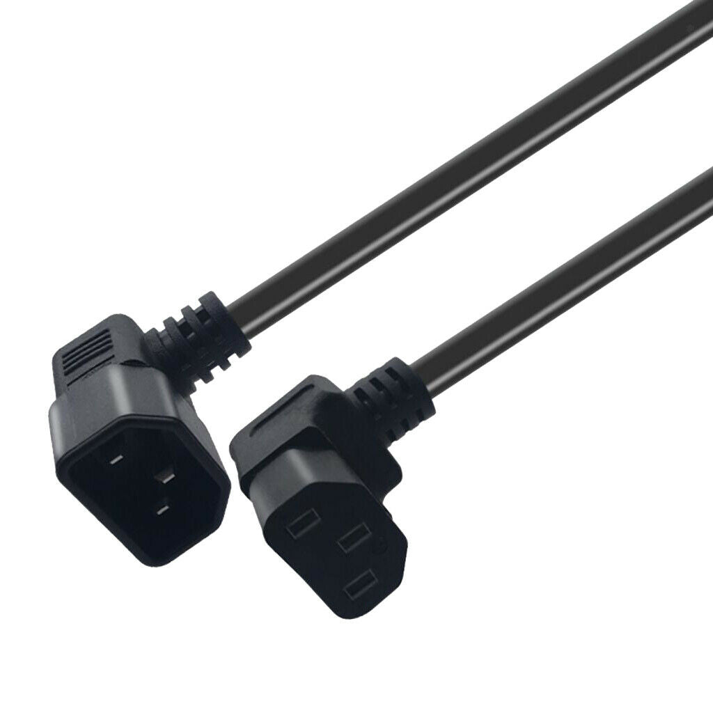 Angle IEC 320 C13 to C14 AC Power Extension Cord Cable Adapter for PDU UPS