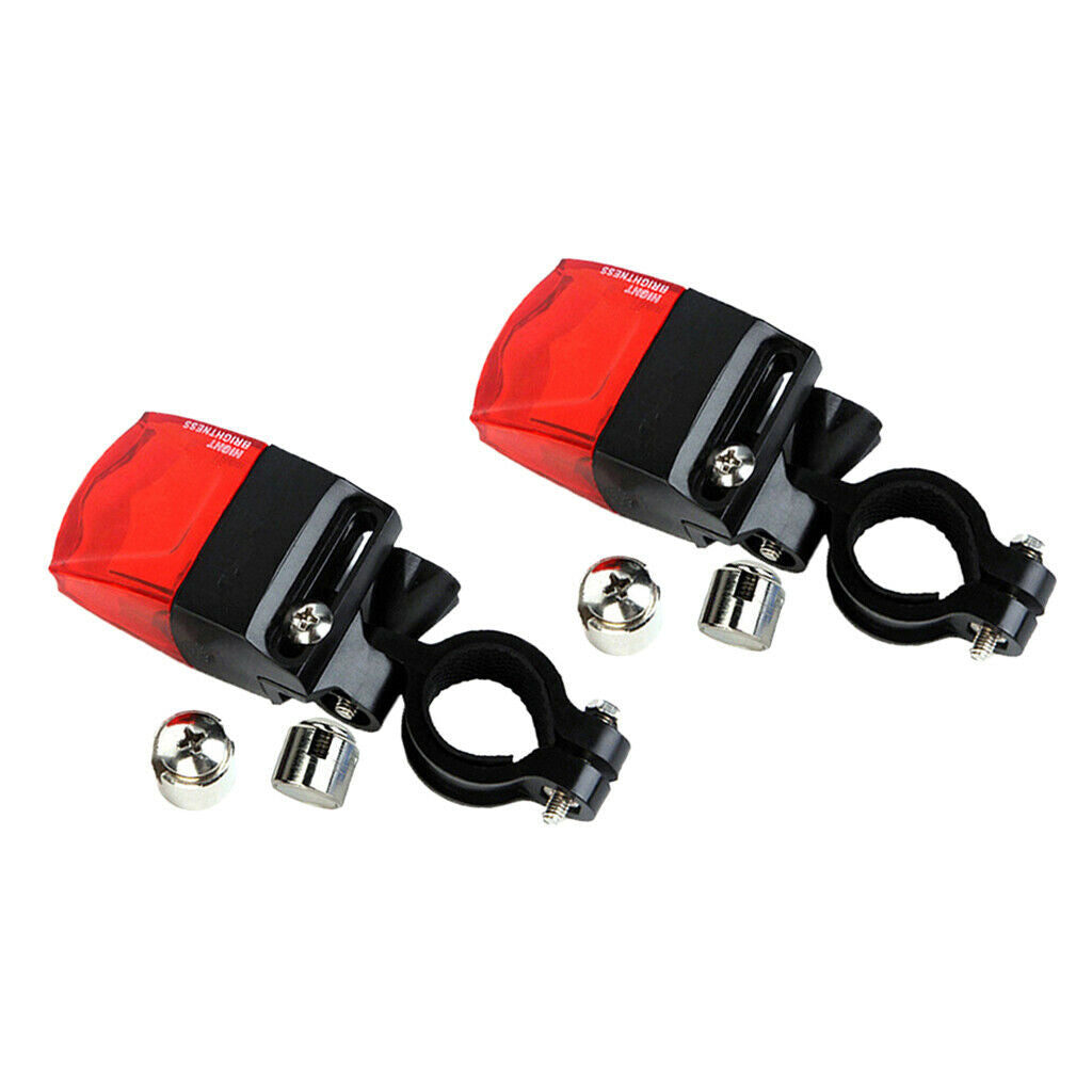 2x IPX4 Self-Powered Bicycle Bike Tail Light Rear Light Cycling Flashlight