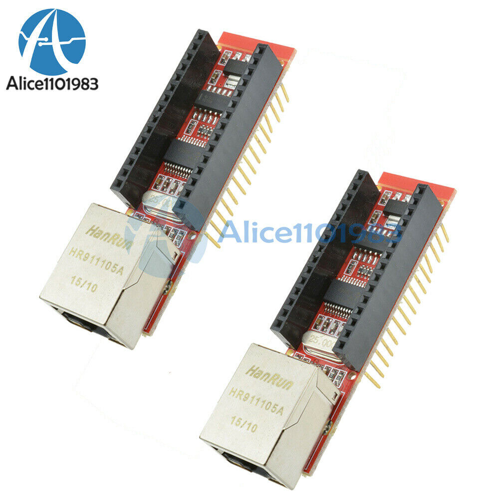 2PCS ENC28J60 Ethernet Shield For Arduino Nano V3.0 RJ45 Webserver Module