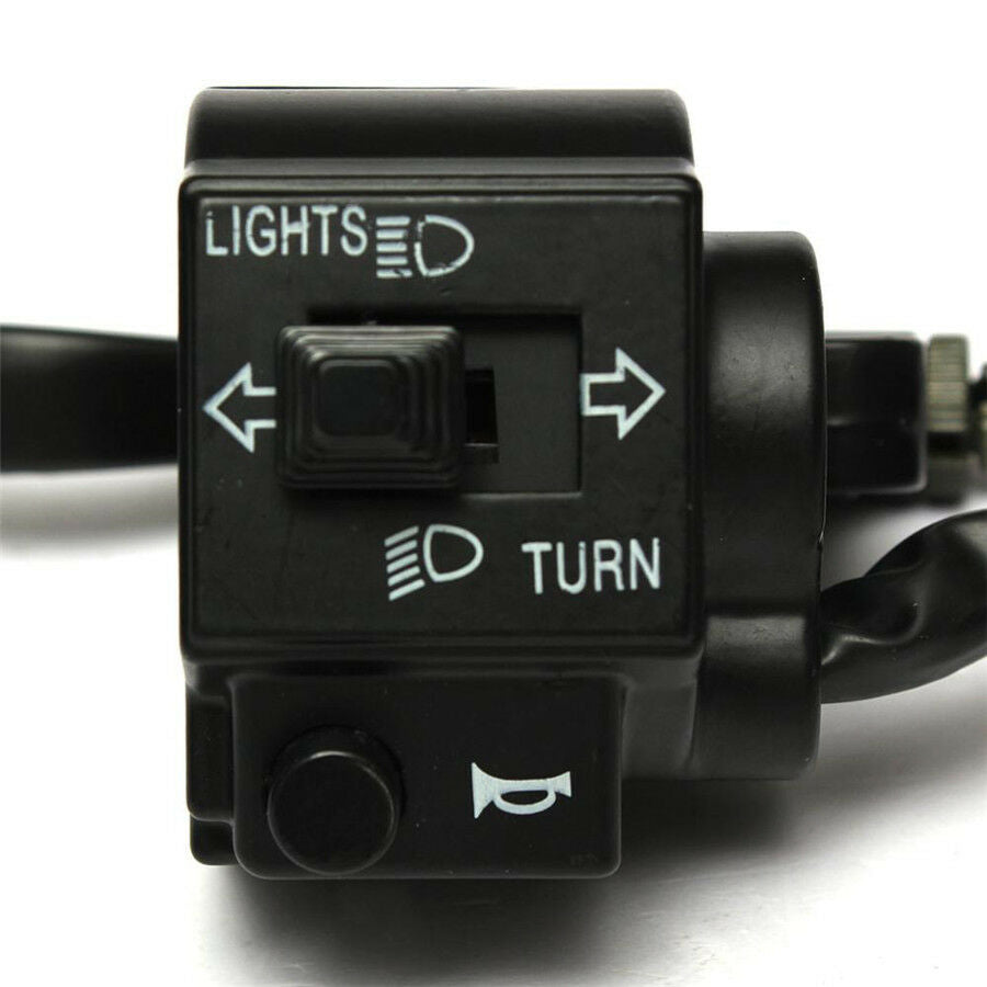 12V Universal Motorcycle 7/8" Handlebar Horn Turn Signal Electrical Start Switch