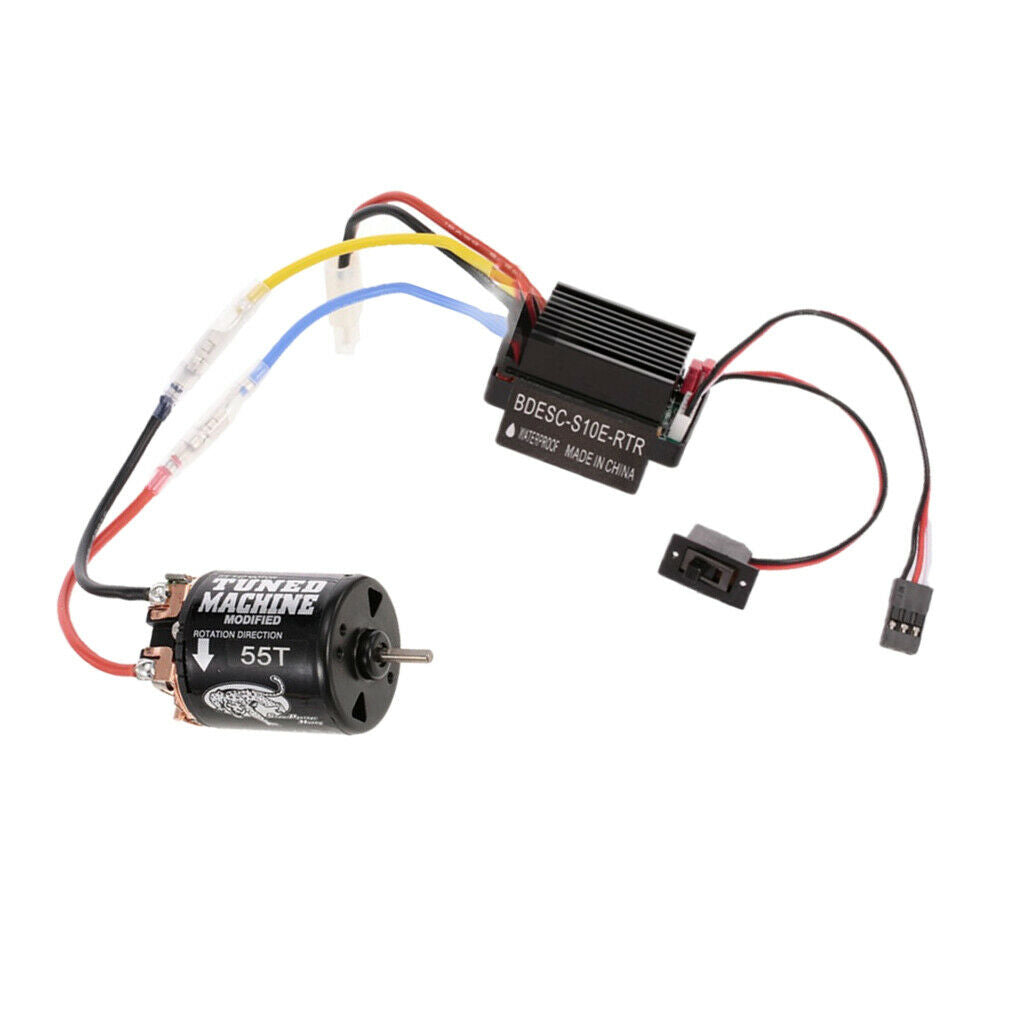 Metal 540 55T Motor w/ 60A ESC for Axial SCX10 RC4WD D90 RC Car Accessories