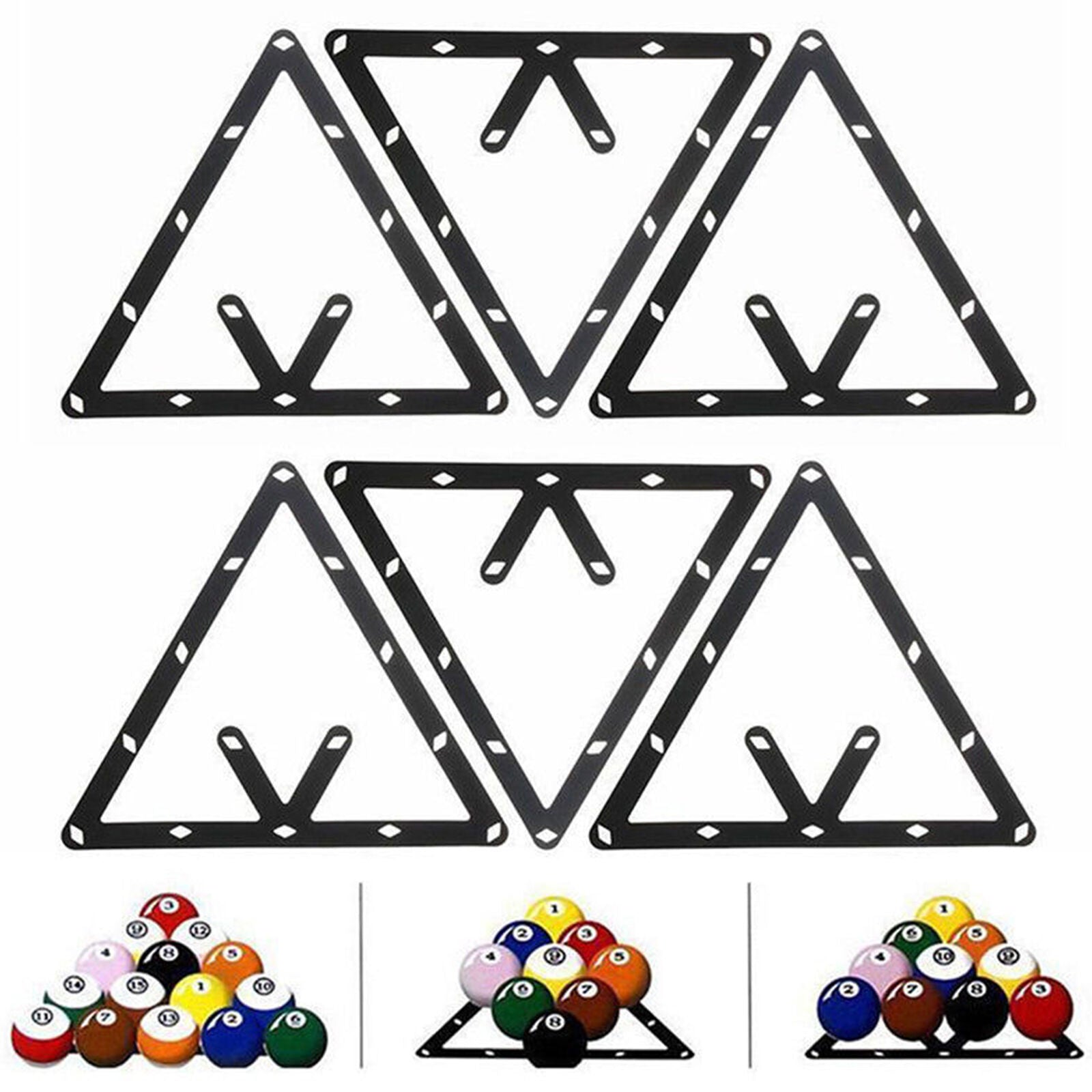 Magic Rack Sheet Black 8/9/10 Ball Pool 6pcs Useful Brand new Hot 2018 Durable
