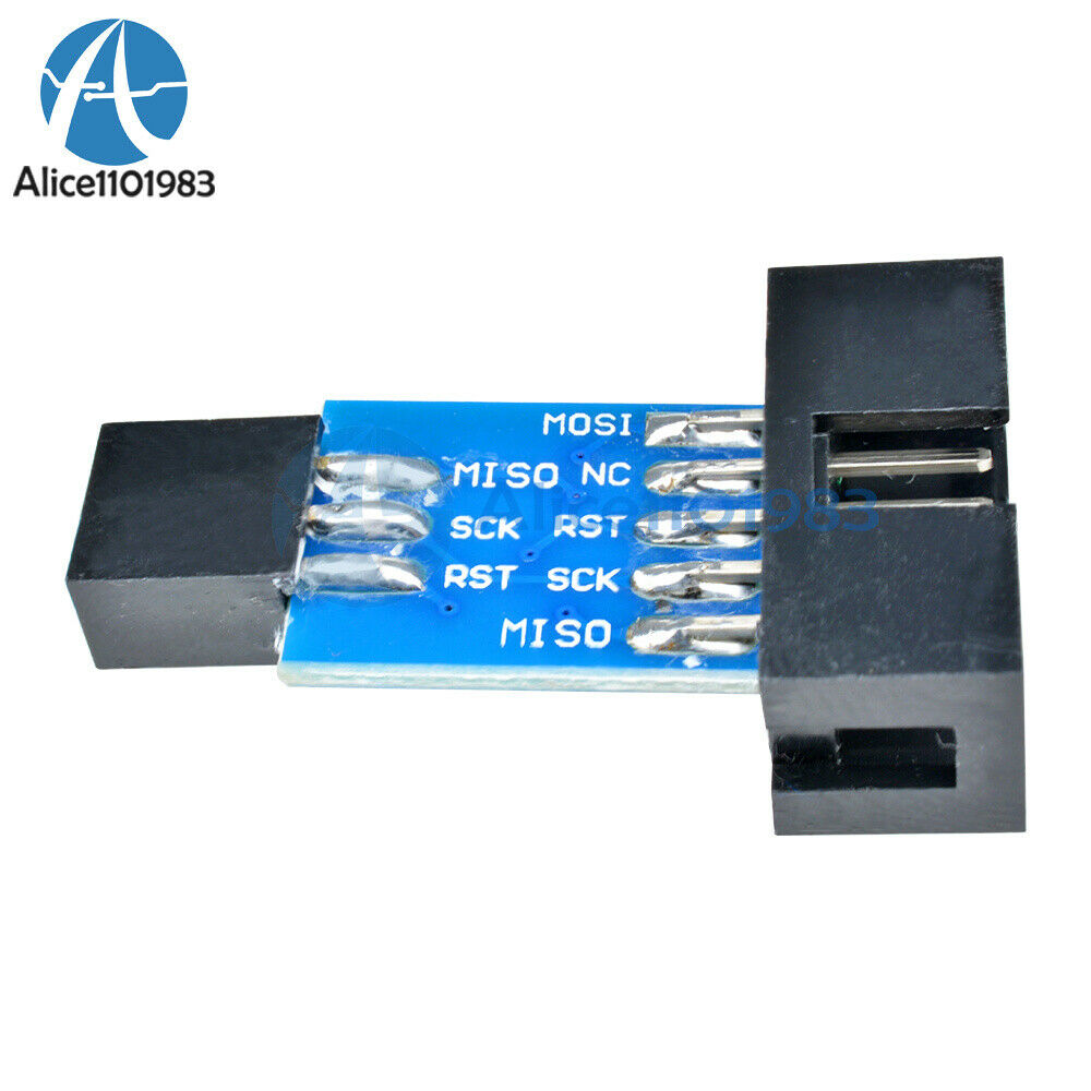 2pcs 10 Pin Convert to Standard 6 Pin Adapter Board F ATMEL AVRISP USBASP STK500