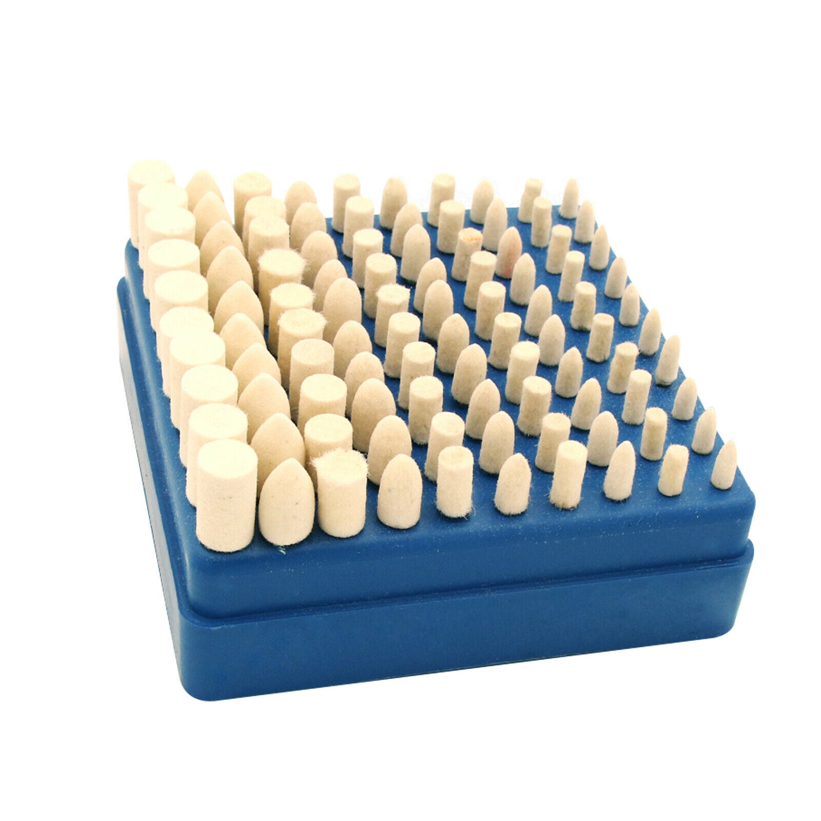 100Pcs Abrasive Wool Felt Grinding Wheel Head Polishing Tool for Dremel Rotary