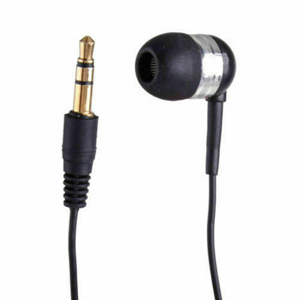US Single Side 3.5mm Headset In Ear Mono Wire Earbud Earphone Headphone Earpiece