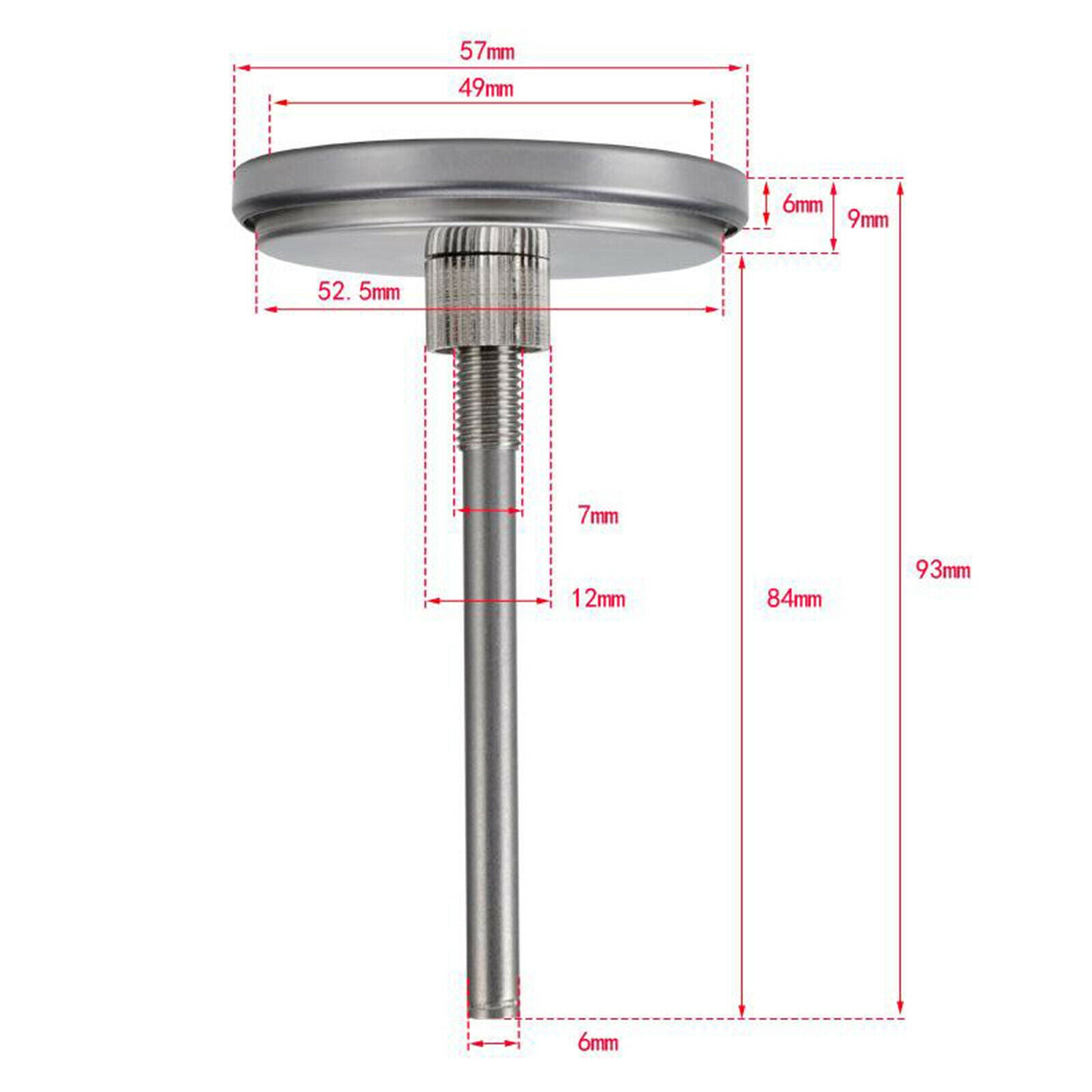 Heavy Duty BBQ Smoker Grill Thermometer Waterproof Barbecue for Wood Stove